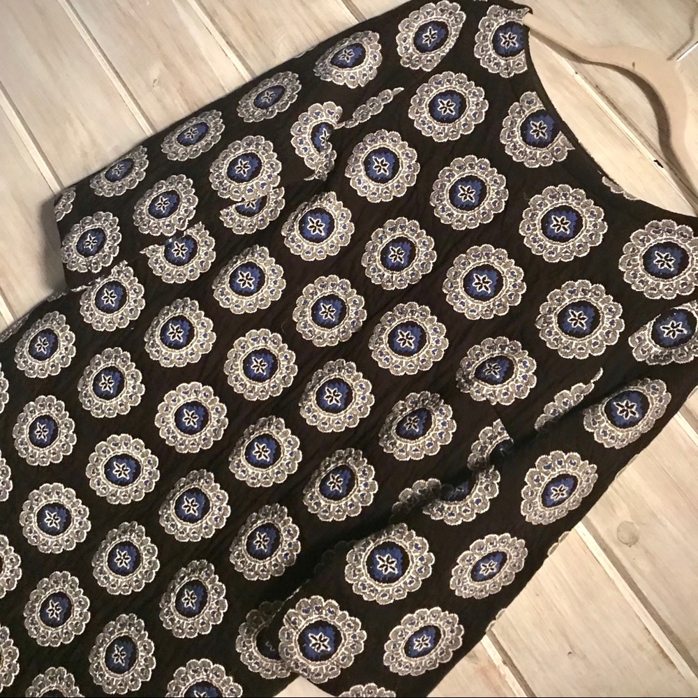 NWT LOFT three-quarter sleeve medallion dress, size M